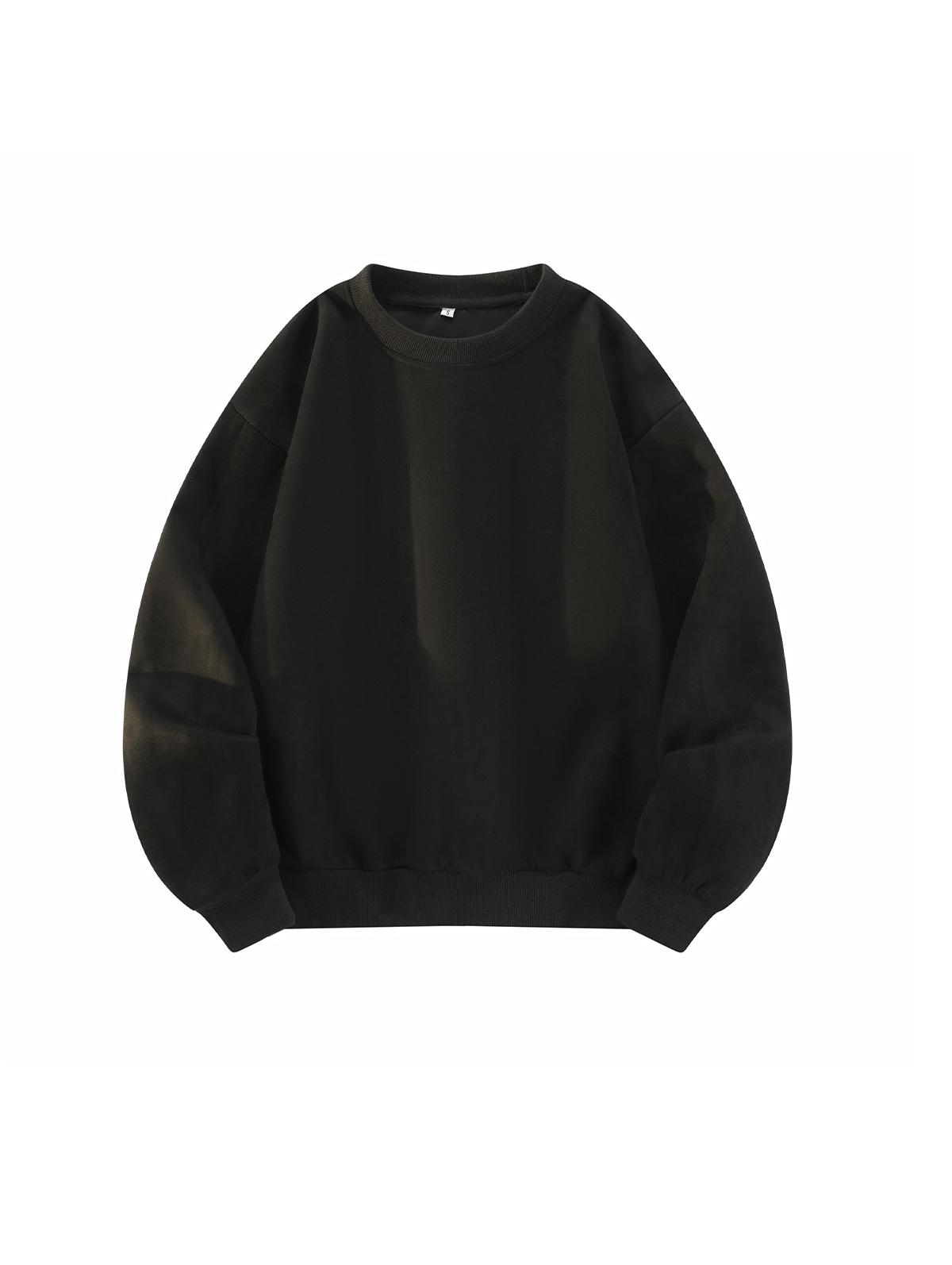 3-pack: men’s crewneck sweatshirt, men’s pullover sweatshirt.Loose, comfortable fit, no print design—simple and versatile for home, everyday casual wear, campus, and commuting to work.
