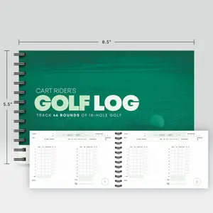 Cart Rider's Golf Log — Track 46 Rounds of 18-Hole Golf – The first golf logbook made for the golf cart. Durable Notebook Spiral Bound Notebook