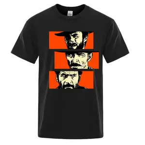 The Good the Bad and Ugly Blondie Angel Eyes Tuco Cowboy T Shirt Men Women Il buono brutto cattivo Oversized Cotton Tee shirt Breathable Top Menswear Hoodie Sweat Avatar Casual Crewneck