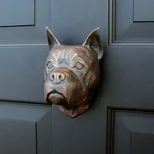 Boxer Door Knocker by Michael Healy - Solid Aluminum, Handcrafted, Easy Install