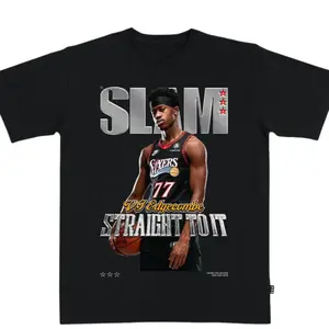 VJ Edgecombe “Straight Out” Basketball Streetwear Shirt, Rookie Player Fan Apparel Cotton Tee for Men Women