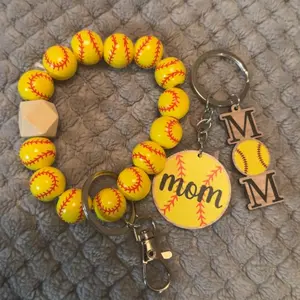 Softball Keychain Softball Keychain