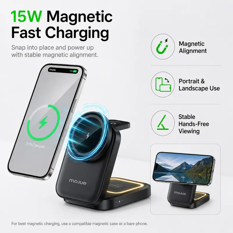 15W fast charging adjustable stand angle