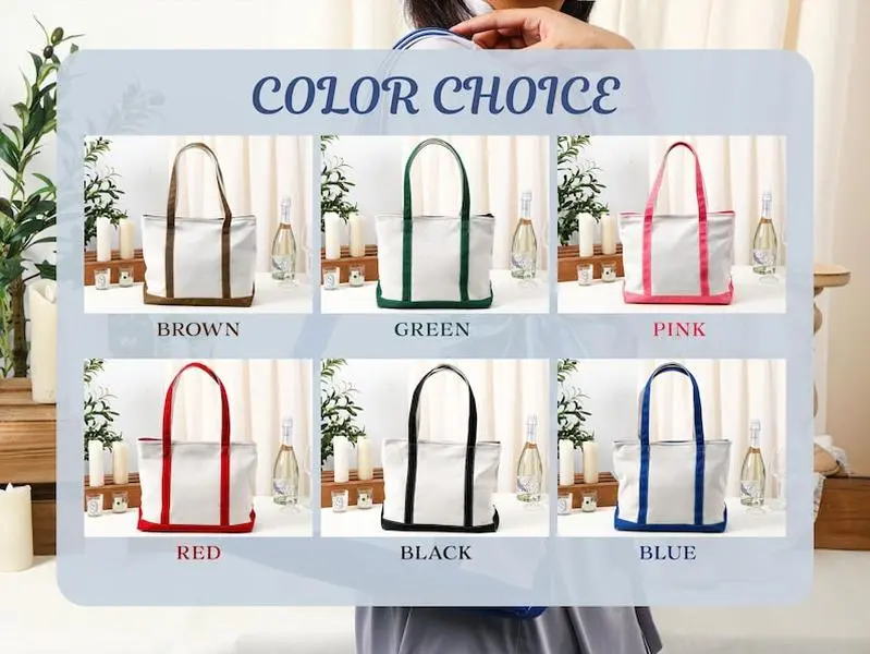 (Custom in Description) Custom Tote Bag, Bridesmaid Gift, Canvas Tote Bag, Beach Bag with Ribbon, Custom Initials Gifts, Personalized Embroidered Wedding Gift bag