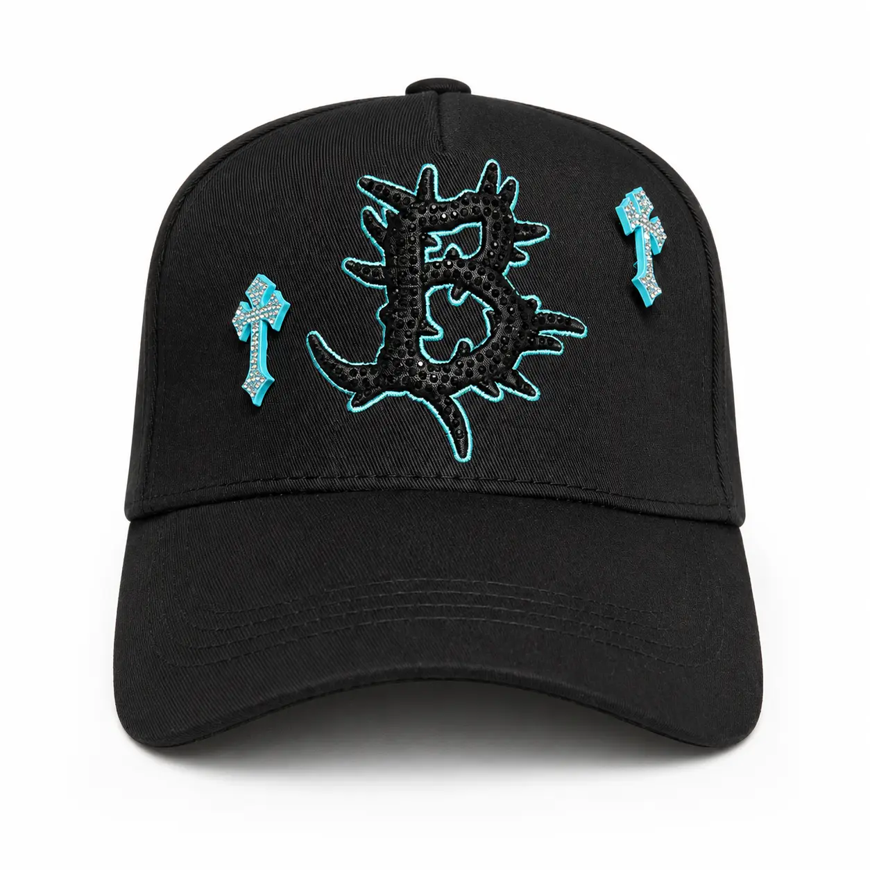 El Barbas Hats "Barbas Heaven" - Black Snapback - Premium Streetwear Baseball Cap for Men & Women, Adjustable