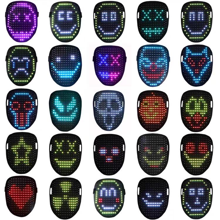 DKD Led Mask with Gesture Sensing,Light up mask for Kids/Men/Women LED Halloween Mask for Costume Cosplay Party