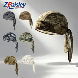 2Pcs/4Pcs Camouflage Durag – Unisex, quick-drying, cooling, and breathable mesh headwrap; tactical/motorcycle headwear suitable for fishing, cycling, hiking, running, and outdoor sports.