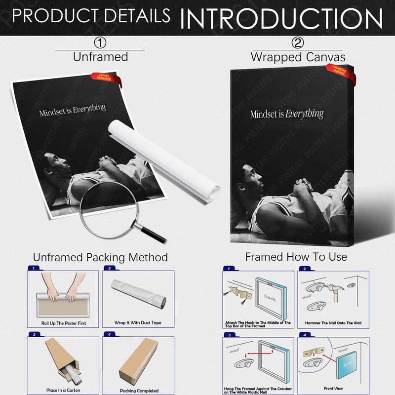 Kobe Bryant Motivational Poster, Inspirational Wall Art, Home Gym Decor, Basketball Poster, Motivation Wall Art, Motivational Print