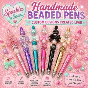 Handmade Custom Beaded Pens | Sparkles by Sisters