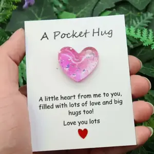 80pcs Lucky Hug Charming Mini worry worm & resin heart - Adorable Animal & Floral Design, Pocket-Sized Invitation Holder - Perfect Gift for Any Occasion, Including Teacher's Day, Valentine's Day, or Summer/Fall Celebrations