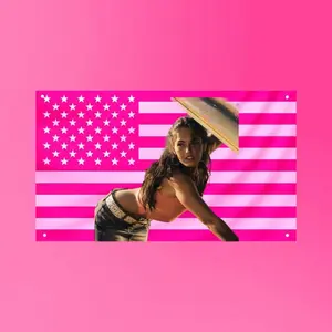 Transformers Era Megan Fox Tapestry, Pink American Flag Wall Hanging, 2000s Nostalgia Room Decor, Megan Fox Hot Girl Summer Flag, Y2K Trashy Chic Aesthetic Tapestry, Iconic Movie Scene Wall Art