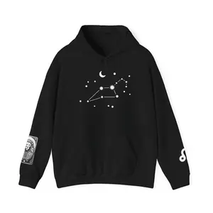 Leo Zodiac Hoodie, Astrology Hooded Sweatshirt for Zodiac Lovers, Cozy Gift for Birthdays, Campfire Nights, Starry Style