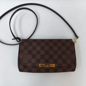 Pre-owned Louis Vuitton canvas Shoulder Bags Favorite MM Damier Ebene 【BF 12Z】KY02668