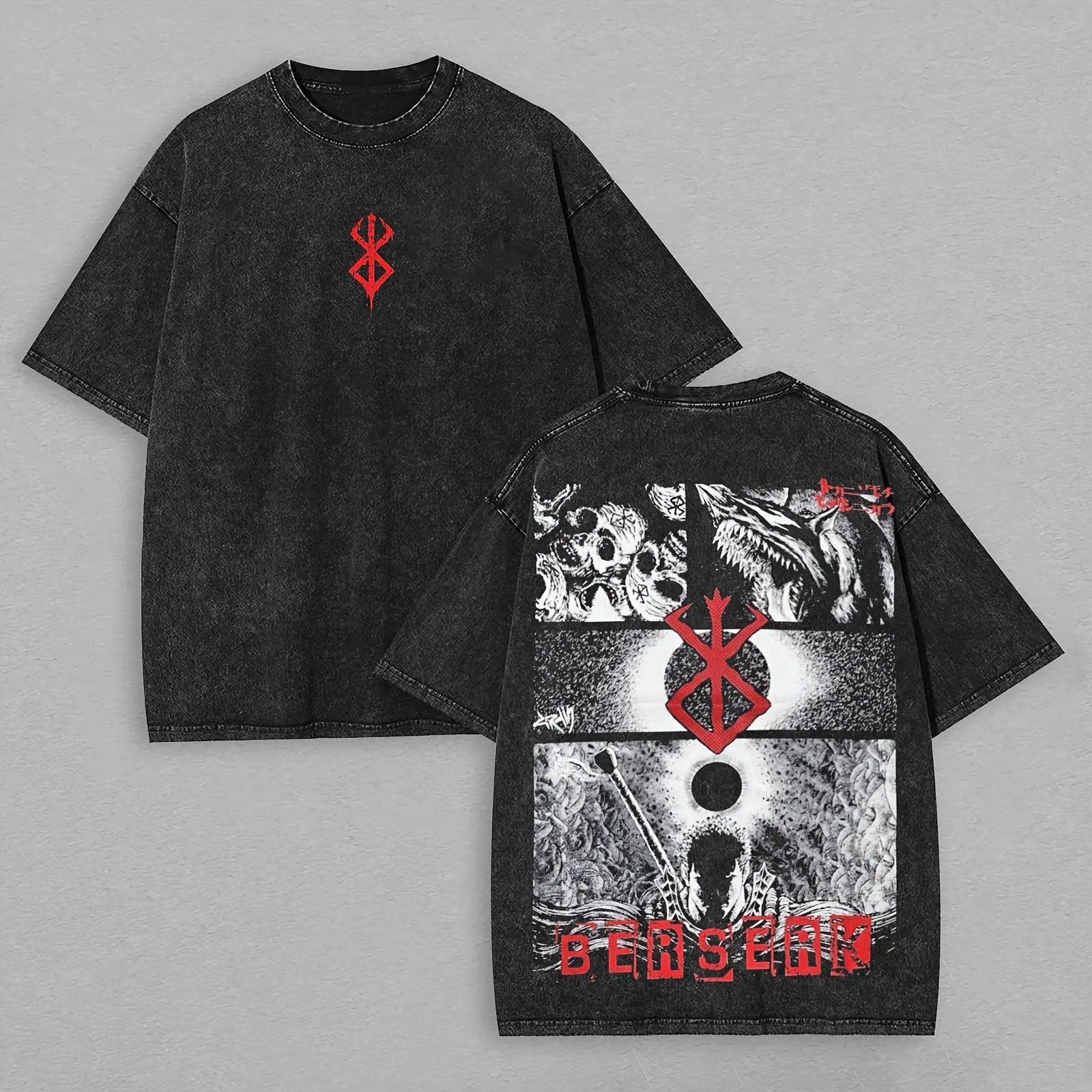 Men's Vintage Printed Distressed Unisex Washed Short-Sleeve Round Neck Casual Everyday Fit Menswear T-Shirt-109, Festive Casual T-Shirts