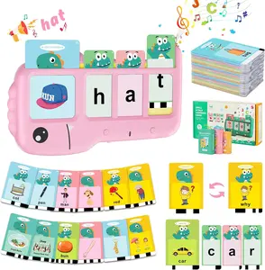 Early Learning Phonics Flashcards: Alphabet Learning Toys — Spelling Matching Game with 224 Common Words — Montessori Toys for Ages 3-6, Portable Speech Therapy Toys, Children's Sensory Educational Materials
