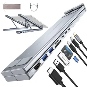 Laptop Stand,Includes an 8-in-1 docking station,Computer Stand,Upgraded Reinforced Version,compatible with Mac,laptops,iPads,and more