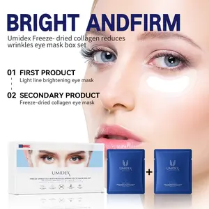 Korean skin care products Freeze-Dried Collagen Reduces Wrinkles Eye Mask box set Patches for Dark Circles, Puffy Eyes, Wrinkles, Undereye Bags - Vegan - Self Care Bright Moisture