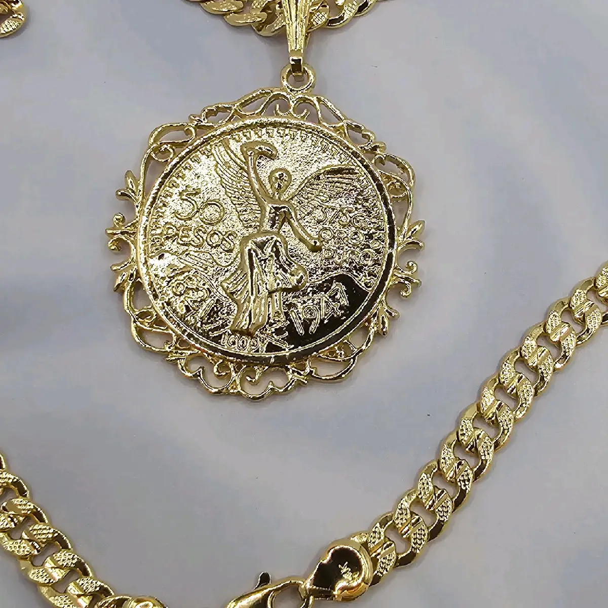 Centenario fashion new stamp necklace Cuban style gold-plated beautiful design