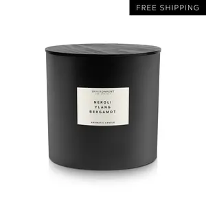 ENVIRONMENT Inspired by Designer Perfume CN5 Candle, 55oz Luxury Coconut Apricot Wax Candles for Home (Neroli | Ylang | Bergamot) Home Fragrance Products, 4 Wick Candle, Vegan & Cruelty-Free