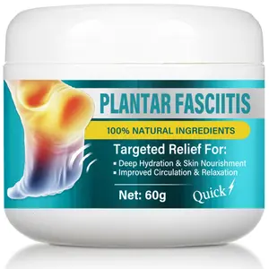 Plantar Fasciitis Pain Relief Cream - 60g Fast-Acting Deep Penetrating Gel with Angelica, Wormwood & Cinnamon | Soothes Heel Spurs, Arch Strain & Morning Stiffness Healthcare Therapeutic