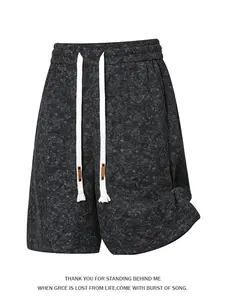 Men's Waffle Knit Drawstring Shorts, Loose Fit Elastic Waist, Summer Casual Wear, Comfortable and Stylish Short Pants for Men