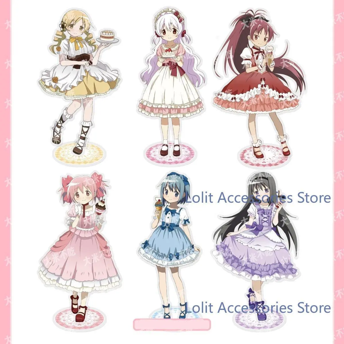 Puella Magi Madoka Magica Tomoe Mami Kaname Madoka Akemi Homura Miki Sayaka Sakura Kyoko Acrylic Stand Model Figure Desk Display