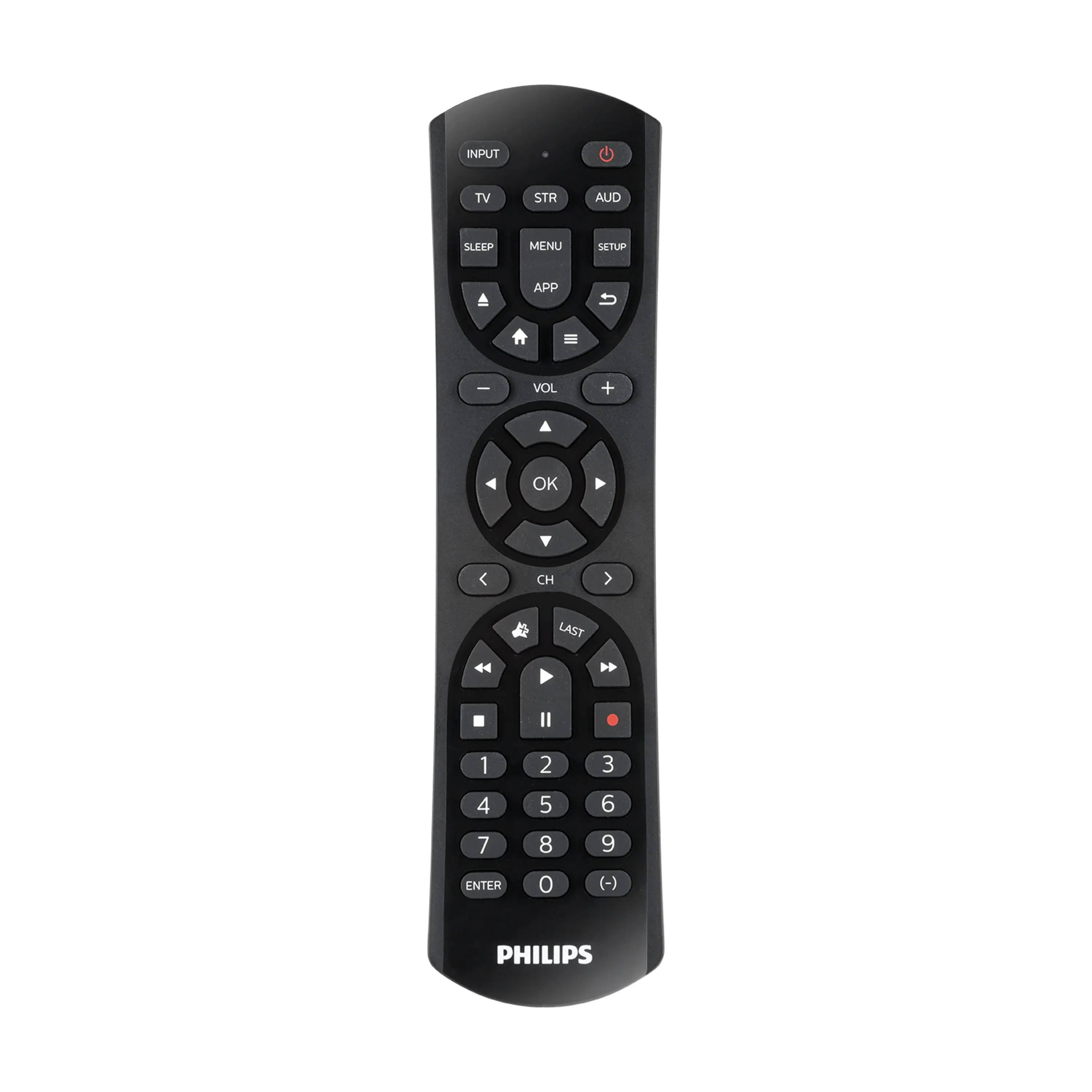 Philips 3-Device Universal Remote, 2-Tone Black