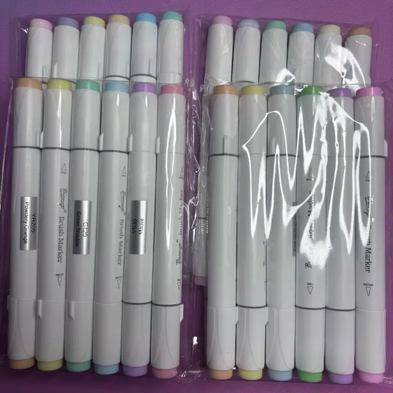 Bianyo Mystery Brush Tip Alcohol Markers - Assorted Colors for Creative Drawing and Coloring