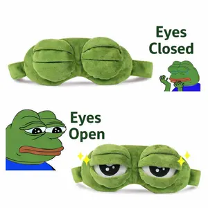 PEPE 3D Frog Sleep Mask, Soft Cartoon Eyeshade for Men and Women, Portable Blindfold for Travel, Napping, and Winter Home Relaxation SpringStatements