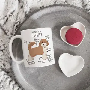 Parti Cavapoo Coffee Mug, Cute Cavapoo Gift, Cavoodle Dog Lover, Cavapoo Mom Cavapoo Dad Doodle Poodle Mix Cross Dog Lover Gift For Her, Him