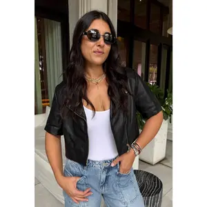 KIRSI CROPPED BIKER JACKET