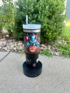 Pennywise Horror Tumbler | 30oz Stainless Steel Scary Movie Cup | Creepy Clown Aesthetic