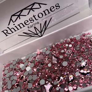 High Quality Pink Crystals Variety Box - nail art Nail Care
