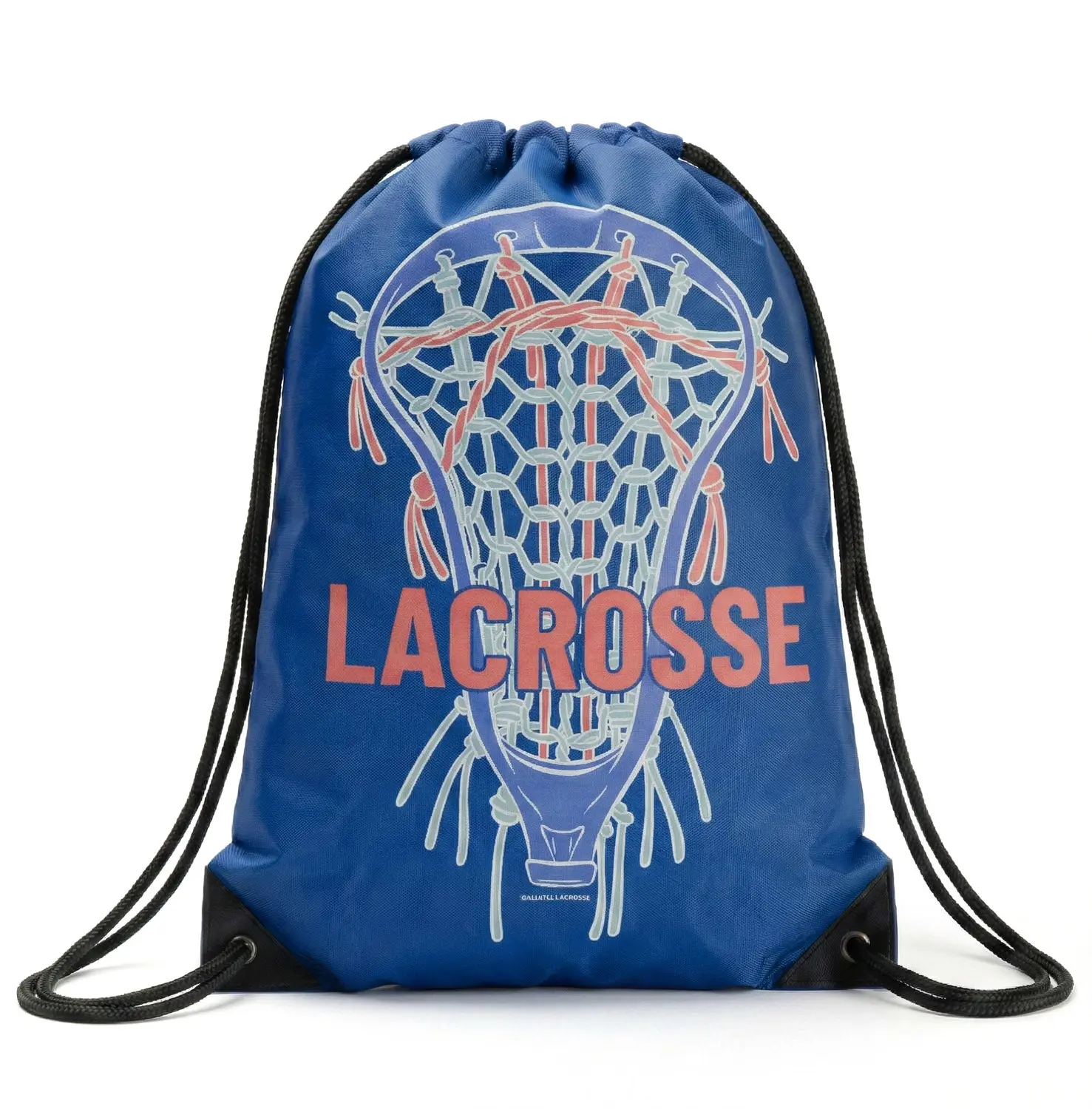 Girls' Lacrosse Drawstring Backpack, Lightweight Polyester Bag with Reinforced Corners, Durable Graphic Print for Practice & School, Drawstring Top, Lightweight Carry, Long Lasting Performance