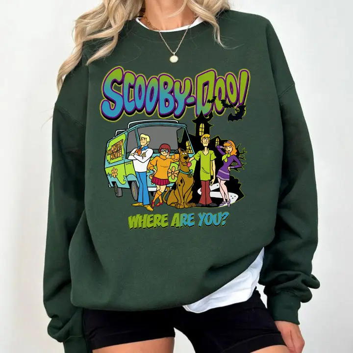 Vintage Scooby Doo Sweatshirt, Vintage Halloween Shirt, 90s Horror Movie Sweatshirt,  Scooby Doo SHalloweenhirt, Scooby Doo Halloween Sweatshirt, Horror Movie Shirt, Halloween Party, Halloween Gifts, Scooby Doo Sweatshirt Womenswear Hoodie Sweaters Tops