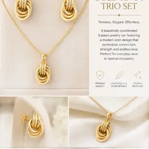 Gold Knot Trio Set