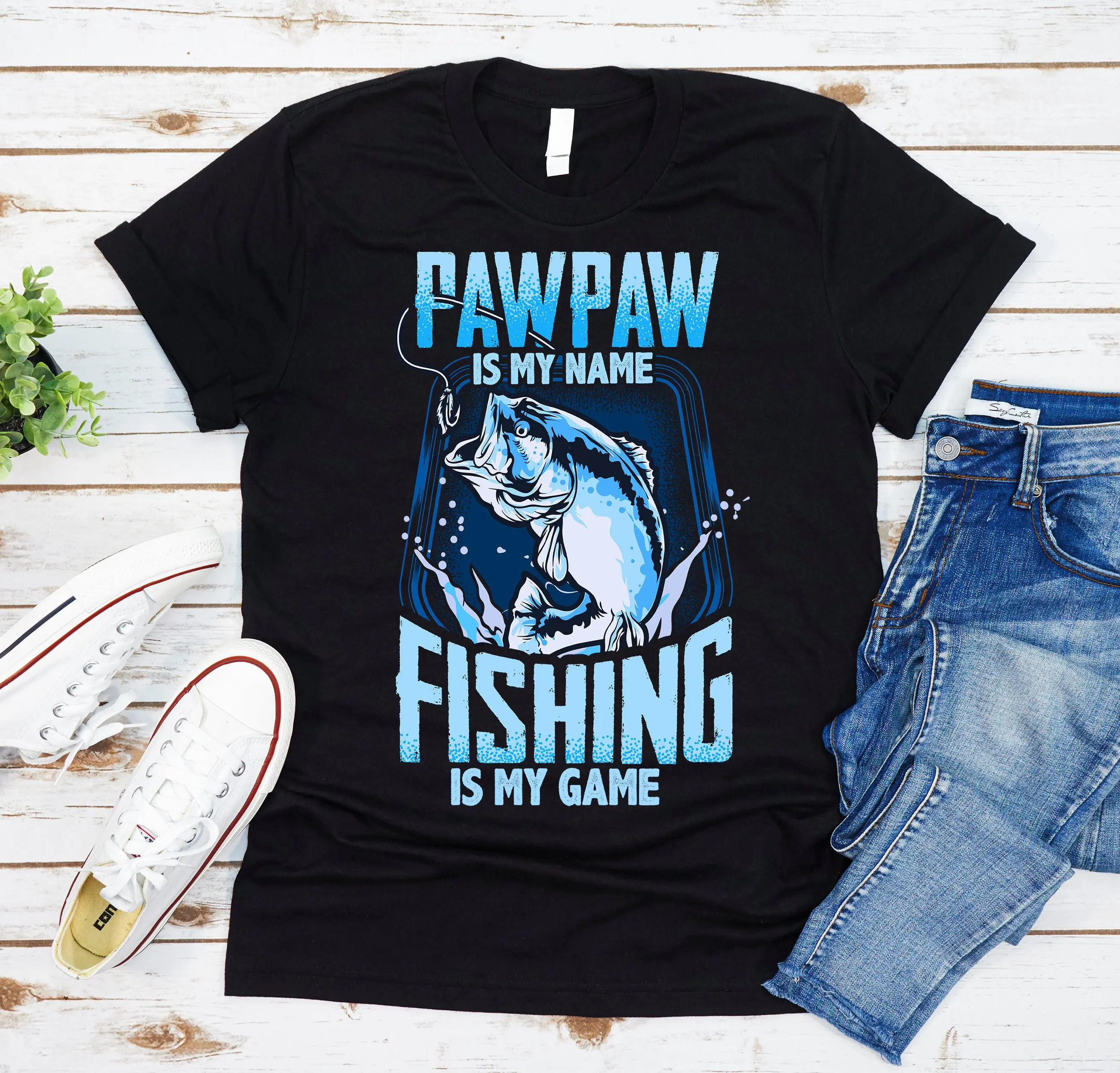 Pawpaw Is My Name Fishing Is My Game Shirt Pawpaw Fishing Shirt Fathers Day Shirt Pawpaw Gift Funny Fishing Gift Personalized