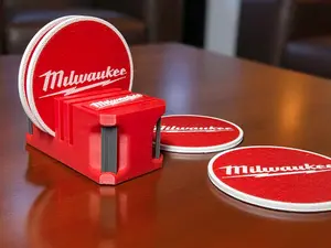 Milwaukee Packout Inspired Drink Coasters 4"