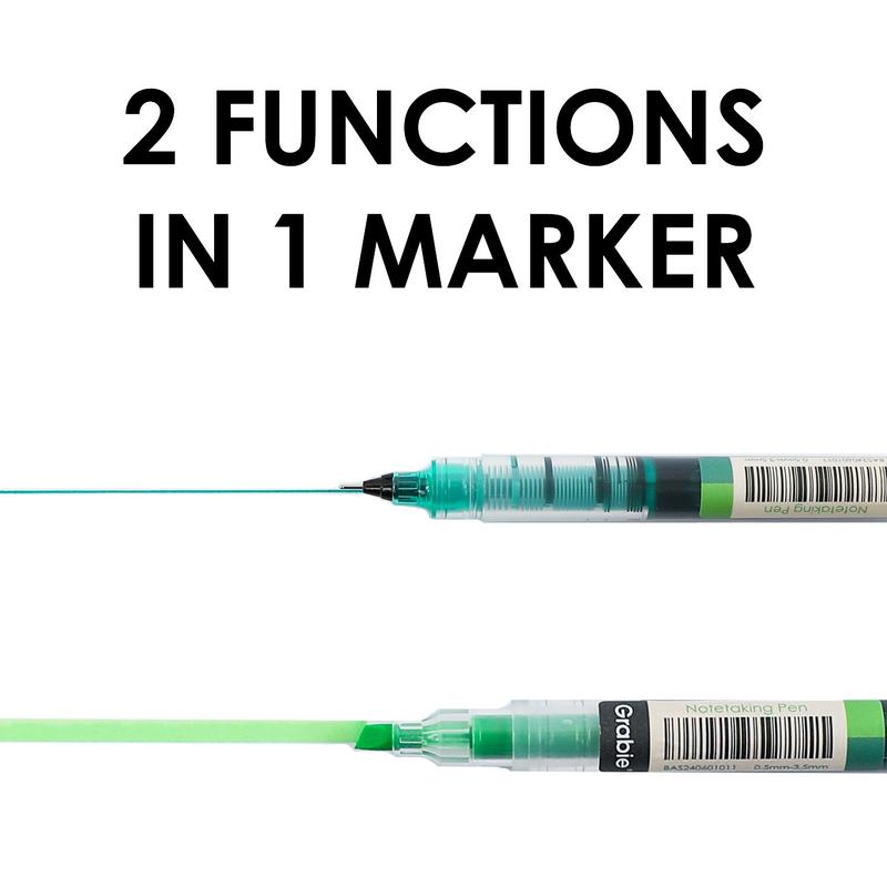[Flash Sale] Grabie Dual-Tip Notetaking Pen Set of 6 for Office & School Supplies, highlighter, students, HolidayHaul