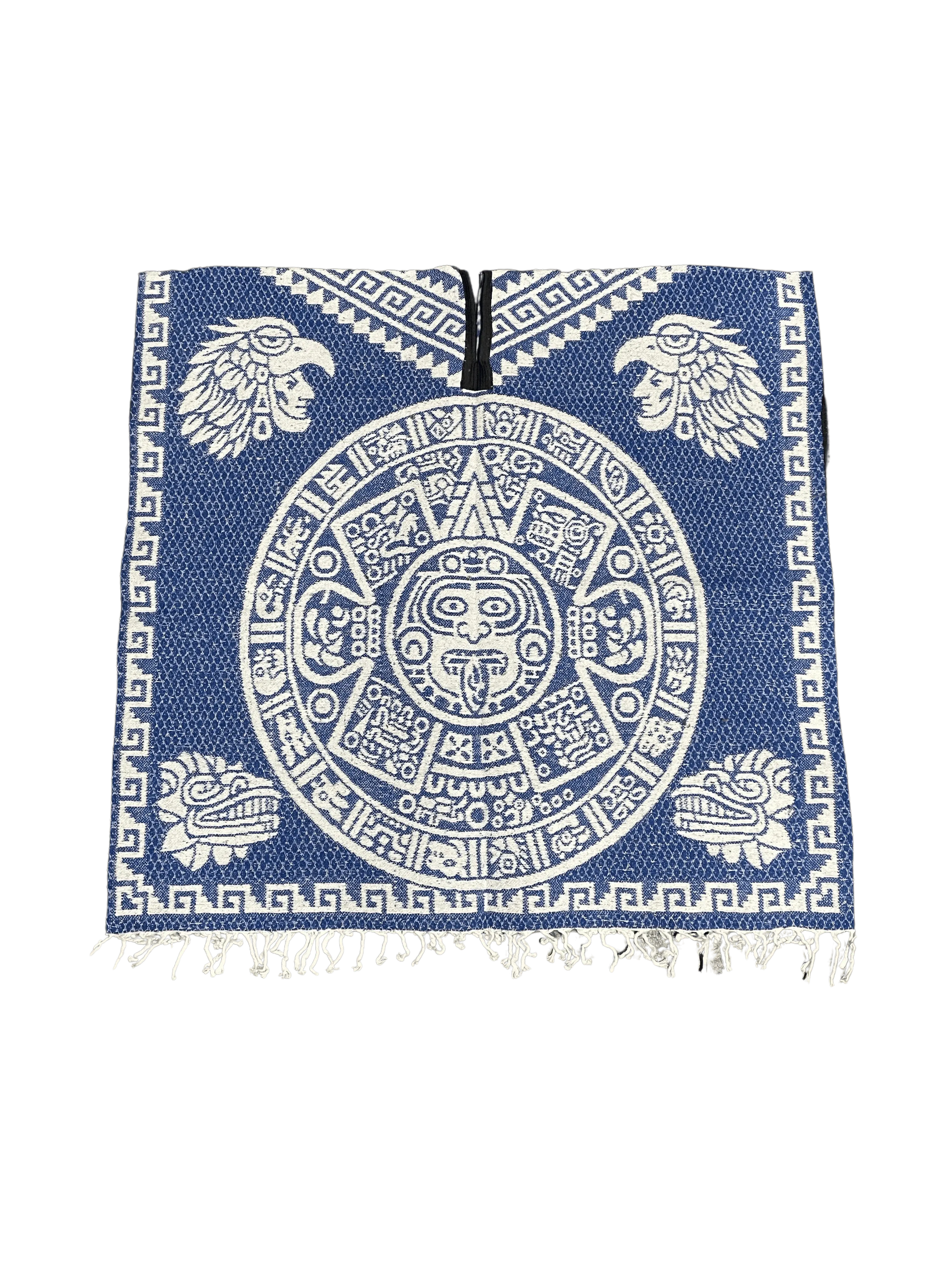Unisex Adult Double Aztec Calendar Poncho / Gaban