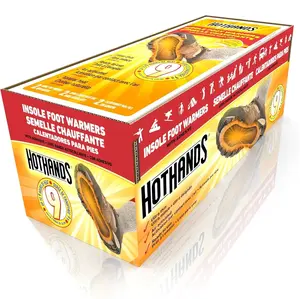 HotHands Insole Foot Warmers - Long Lasting Safe Natural Odorless Air Activated Warmers - Up to 9 Hours of Heat - 16 Pair, Black