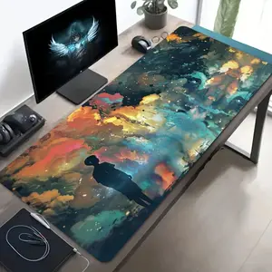 Surreal Colorful Landscape Gaming & Programming Mouse Pad - Non-Slip Rubber Base Desk Mat Suitable for PC, Office Computer, Holiday/Birthday Gift for Programmers & Gamers