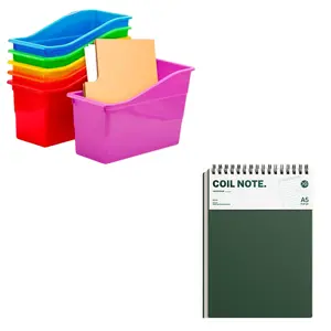 2 Piece Set A5 Flip-Page Notebook, Retro Color High-Quality, Waterproof PP Cover, 60 Page Lined Inner Pages, Desk Organizer