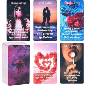 Love Oracle Cards for Beginners with Meanings on Them 53 PCS Loving Tarot Deck with Messages on Cards Providing Guidance on Life and Love Inquiries card games