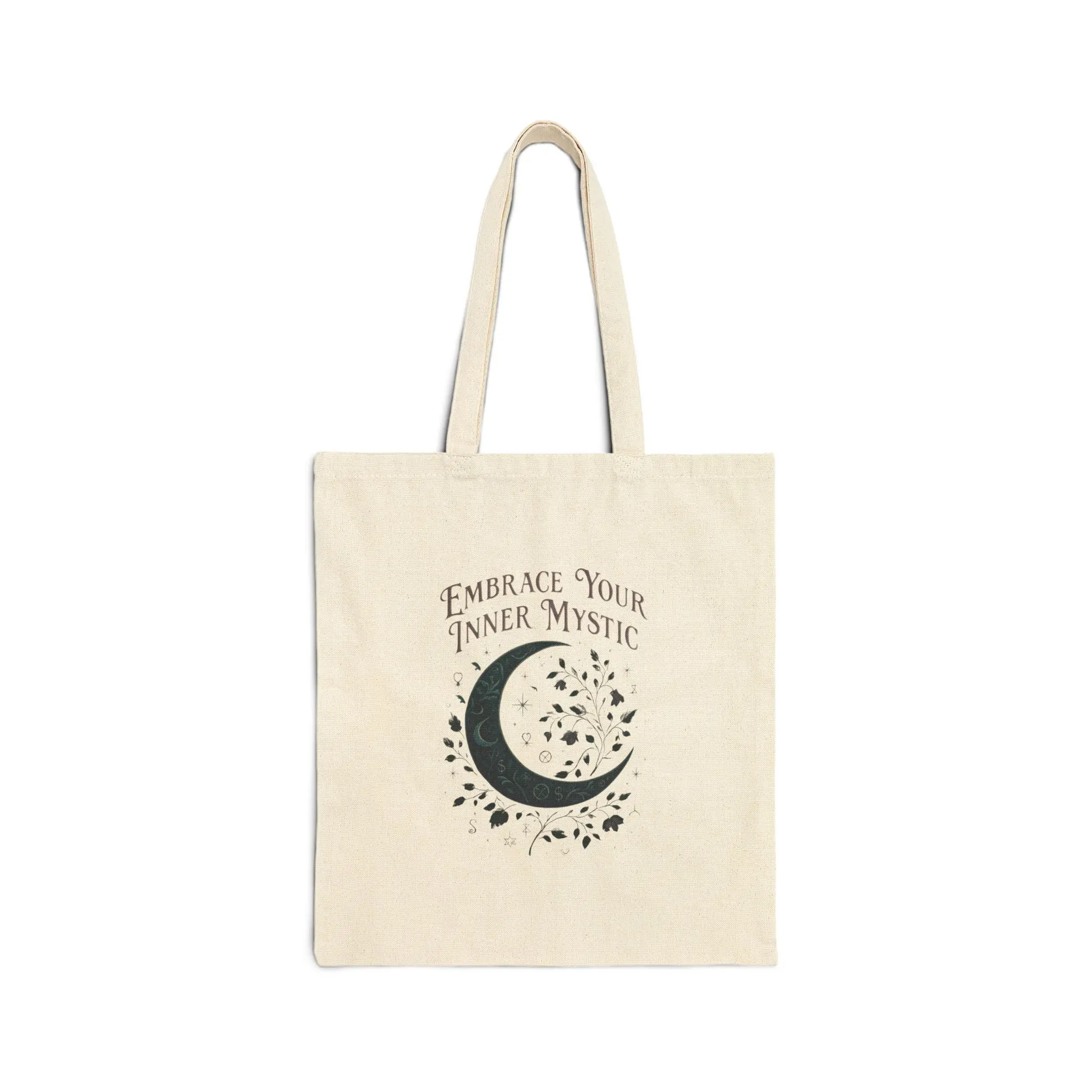 Embrace Your Inner Mystic Tote Bag, Spiritual Canvas Bag, Boho Shoulder Bag, Magic Reusable Tote, Witchy Market Bag