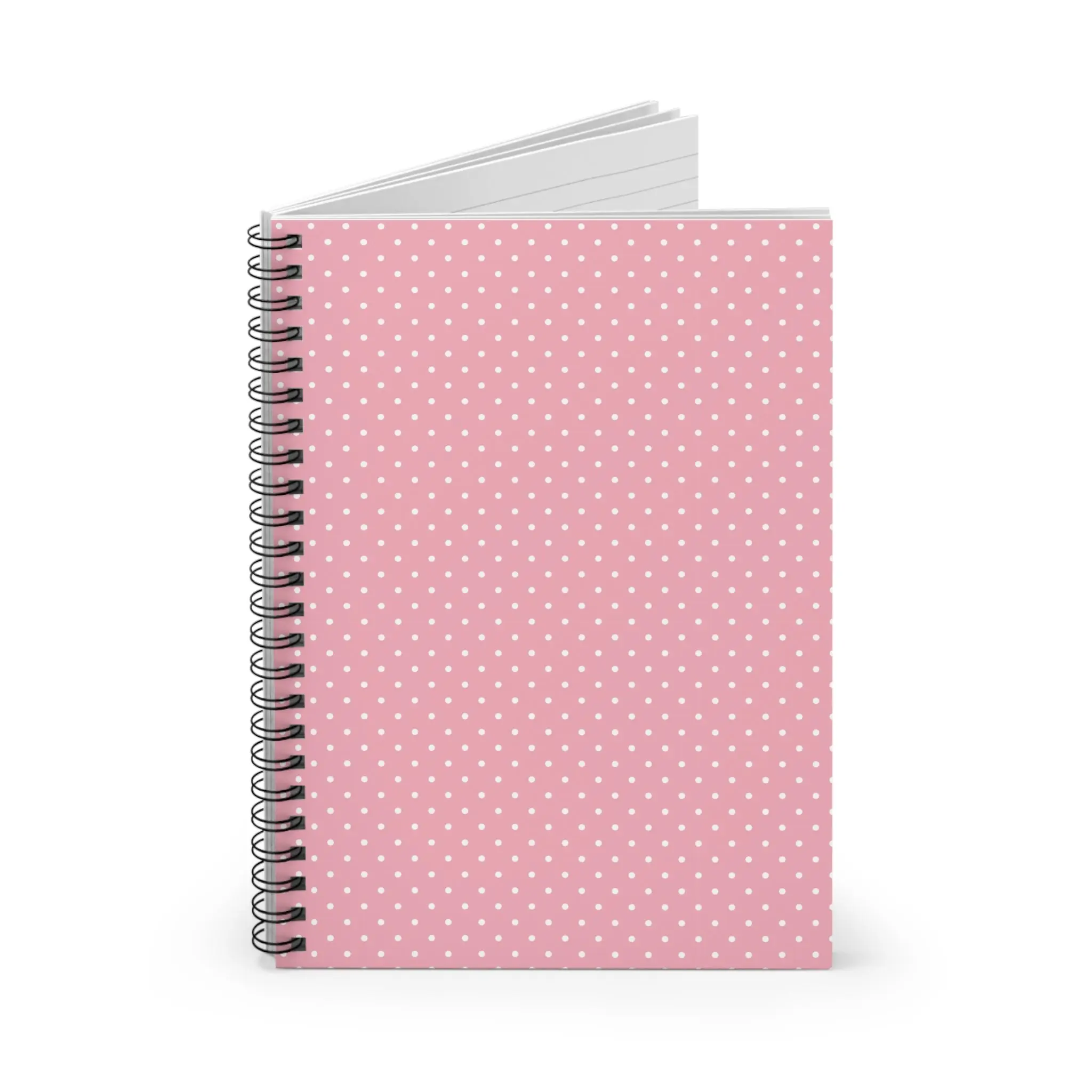 Pink + White Spiral Notebook
