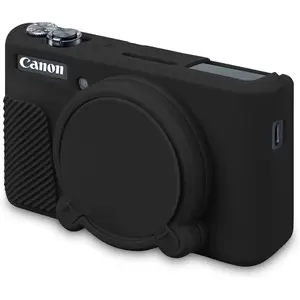Silicone Case For Camera, Soft Case Cover Rubber Sleeve With Removable Lens Cover, Black