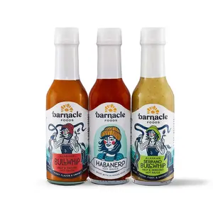 Barnacle Foods KELP Hot Sauce Variety Pack - Includes Alaskan Bullwhip, Habanero, & Serrano Bullwhip Sauces