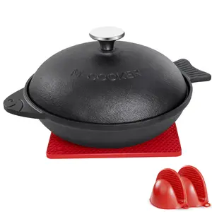 Enameled Cast Iron Dutch Oven - 6.4 Quart Dutch Oven Pot with Lid - Oven Safe up to 500° F pots and pans set butter bell Outdoor Cooking Supplies Outdoor Camping Burner Camping Equipment