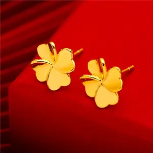 9 Pairs Assorted Gold-Tone Stud Earrings, Classic Sand Gold Style Alloy Earrings, Anti-fade Comfortable Ear Jewelry for Women, Suitable for Casual & Party Outfits